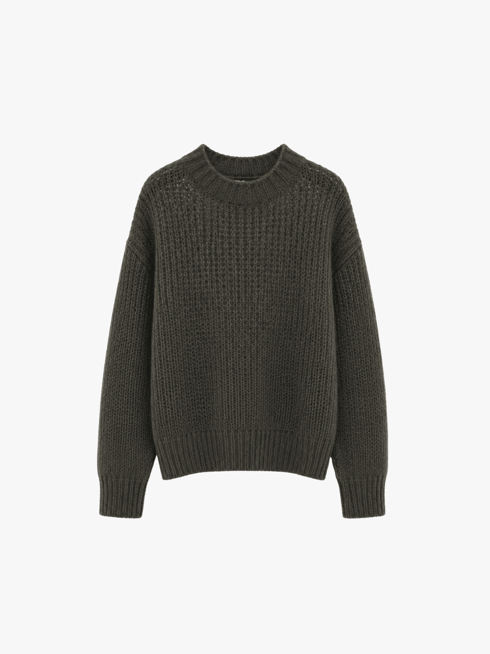 Roberto Collina Rundhals Pullover Dunkelgrau Damen