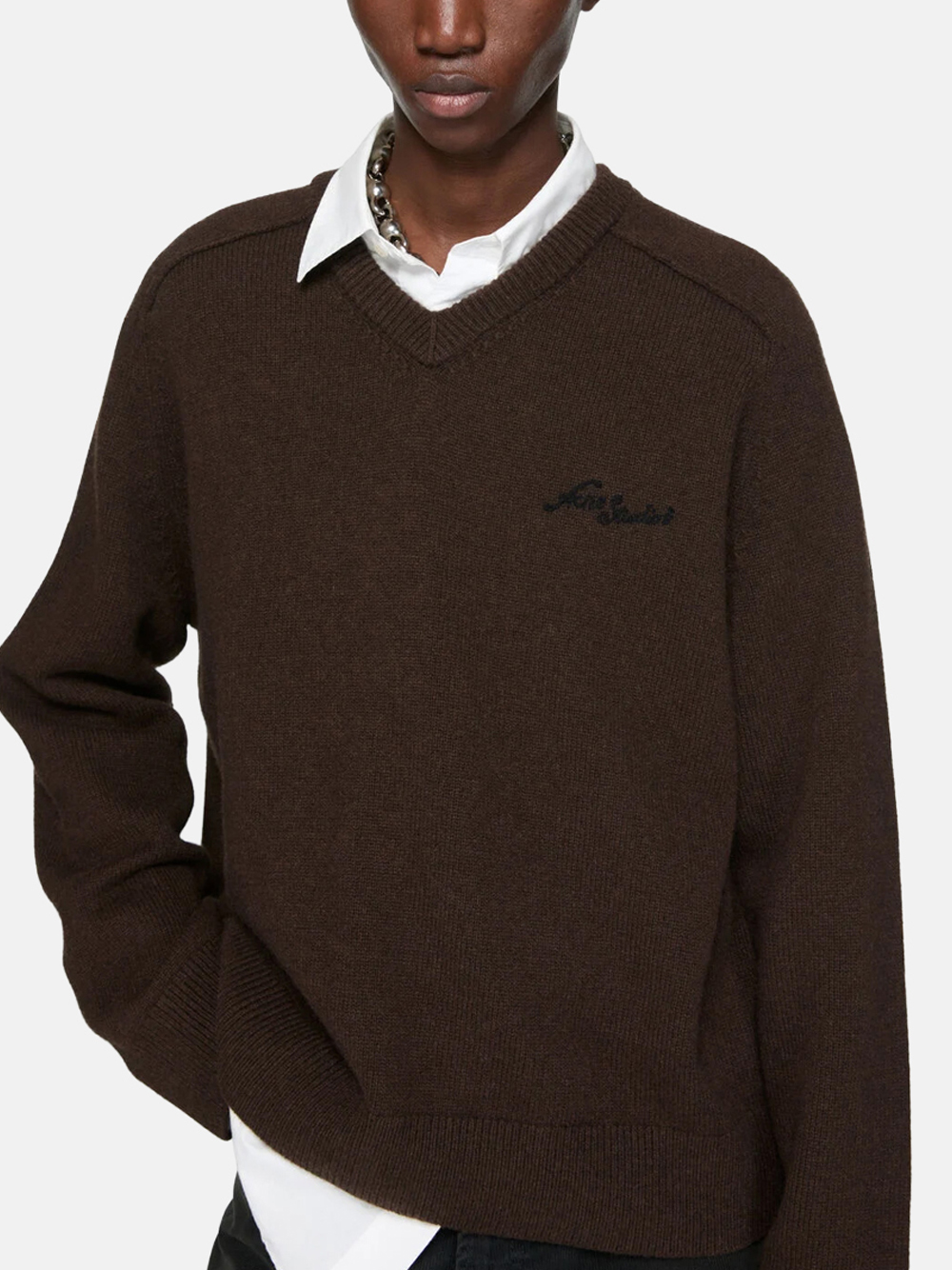 Acne Studios Pullover mit V-Ausschnitt Men Brown