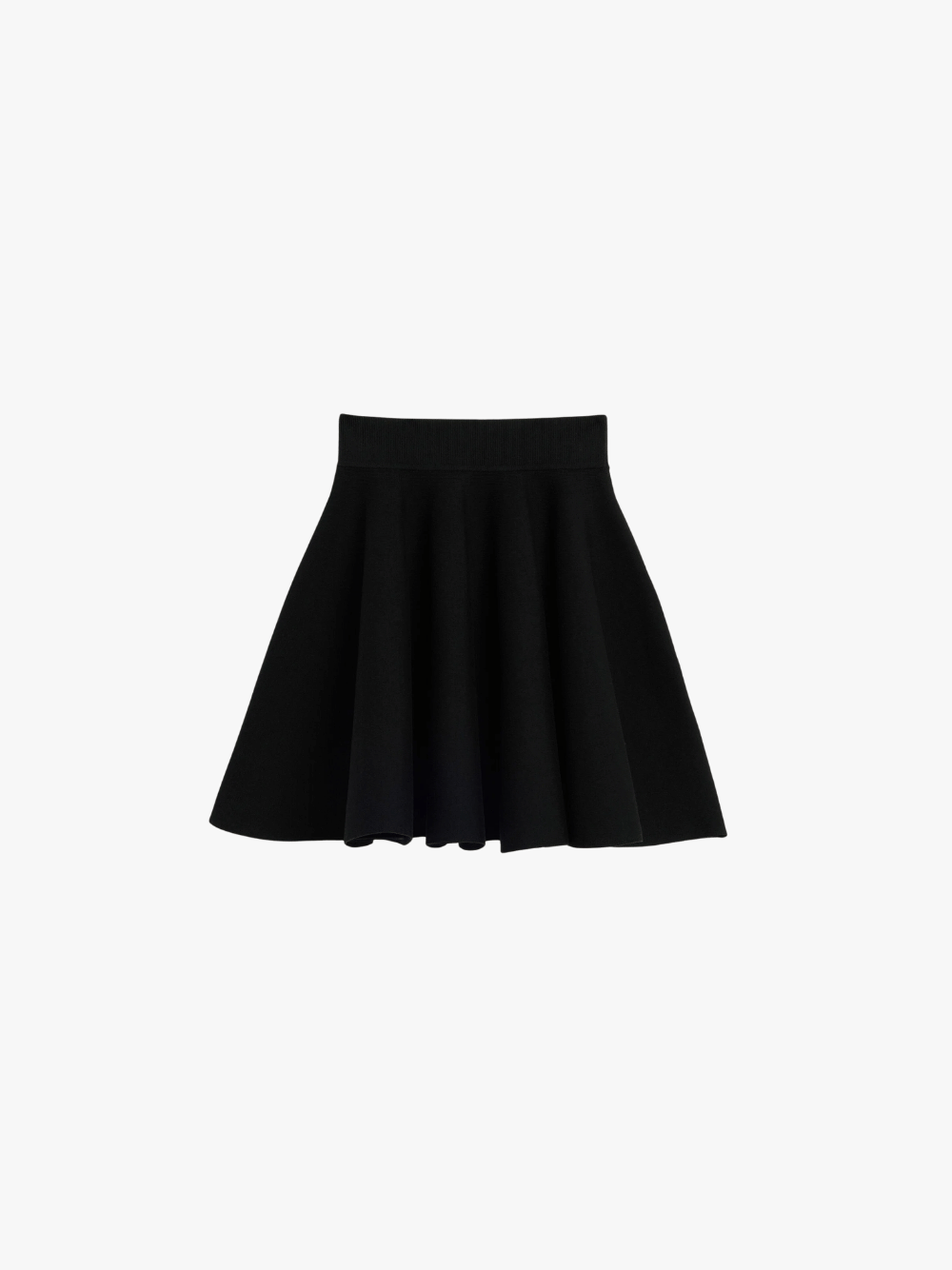 Black A-Line Cotton Skirt