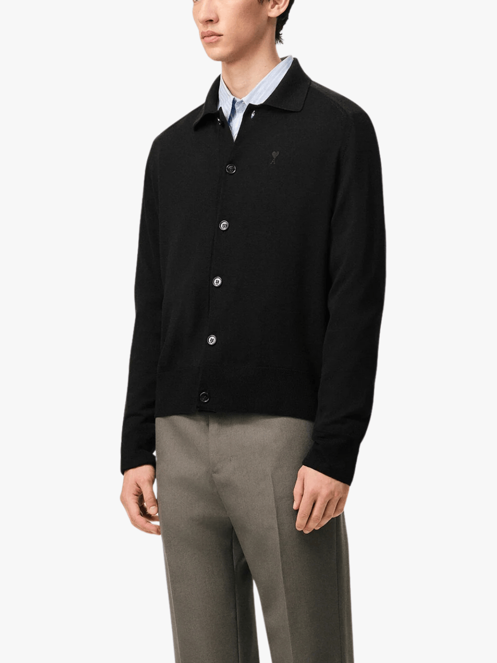 Ami Paris Ami de Coeur Cardigan Schwarz Herren