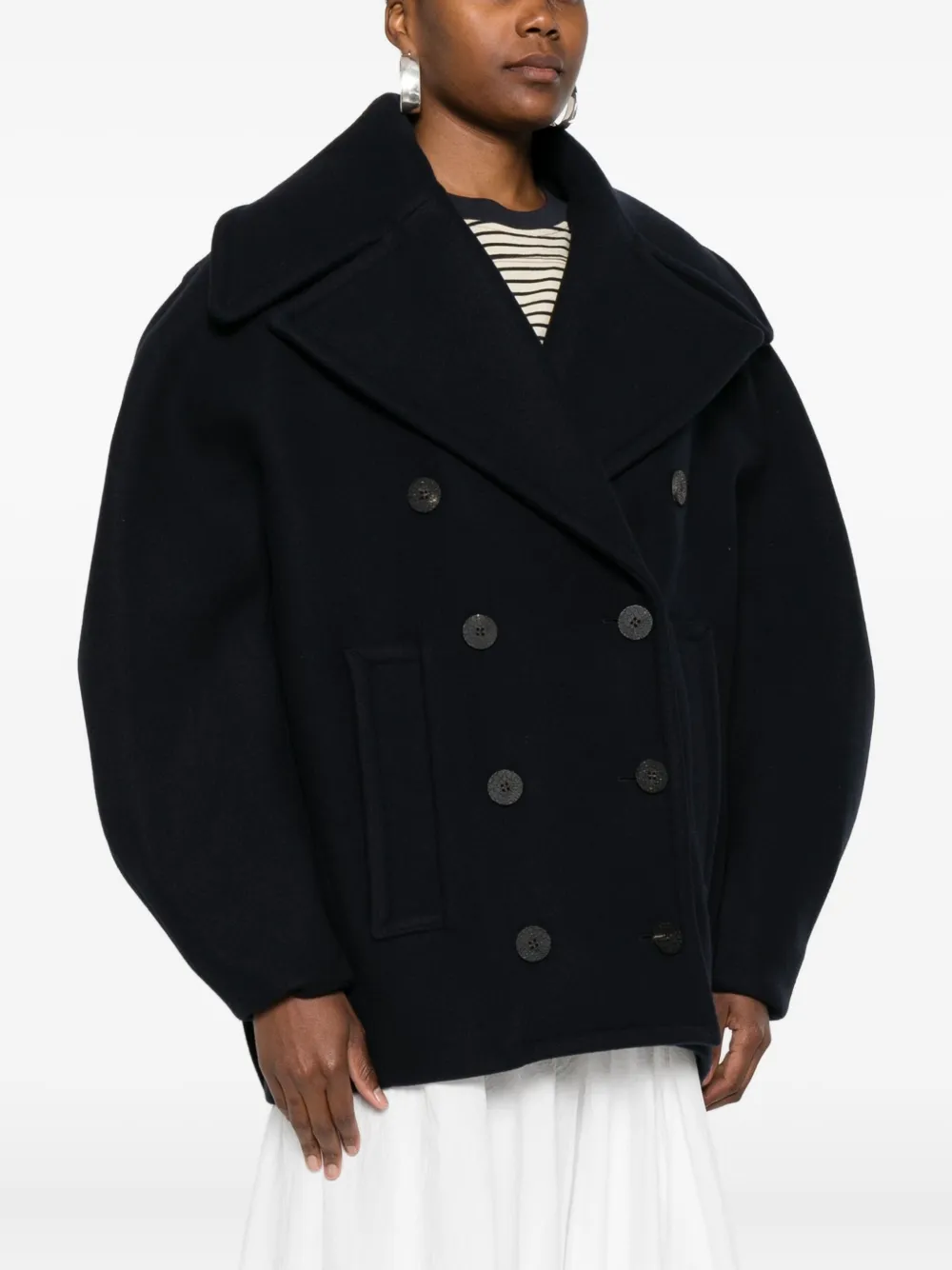 Jacquemus Zweireihige Jacke Blau Damen
