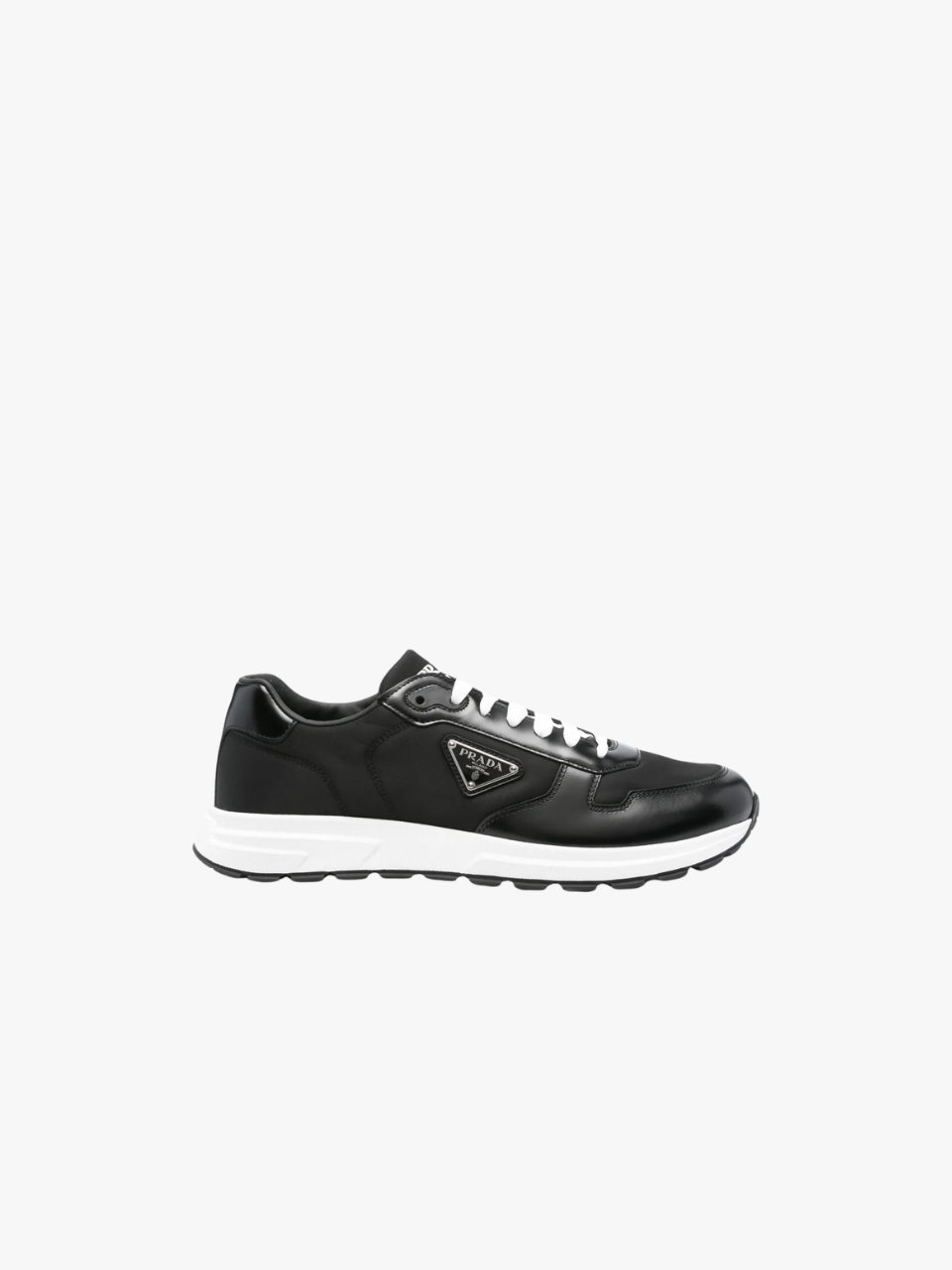 Prada Sneaker mit Lederbesatz Schwarz Herren