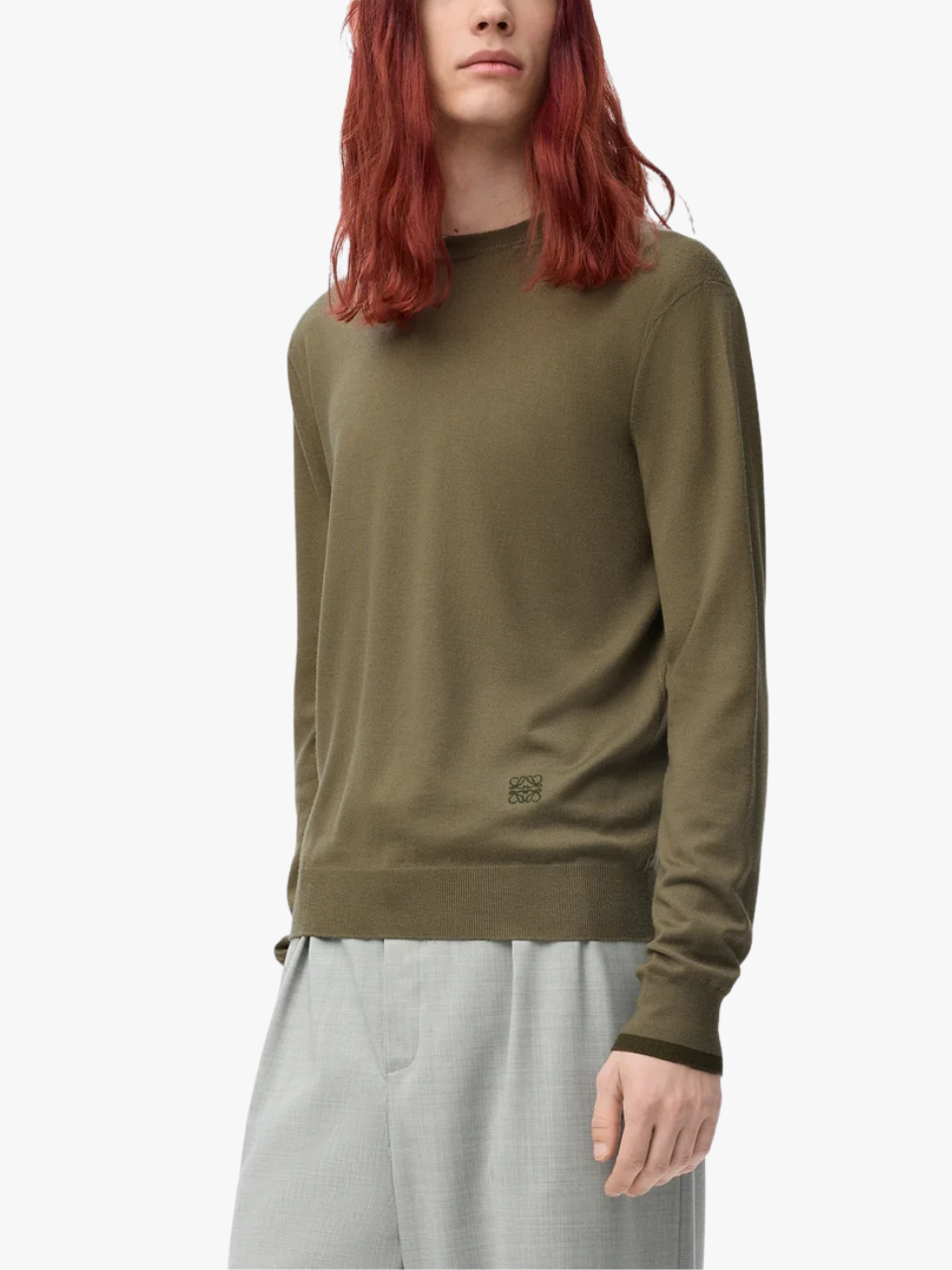 Loewe wool jumper green men