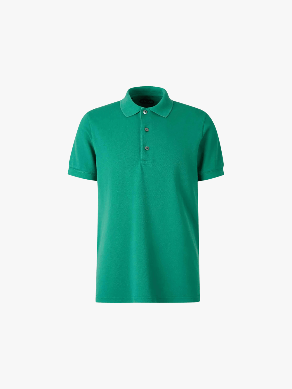 TOM FORD Ribbed Polo Shirt Clover Green Men