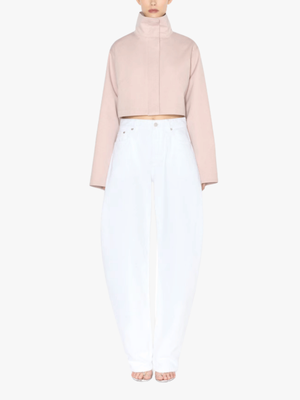 Alaïa Round Jeans Weiß Damen