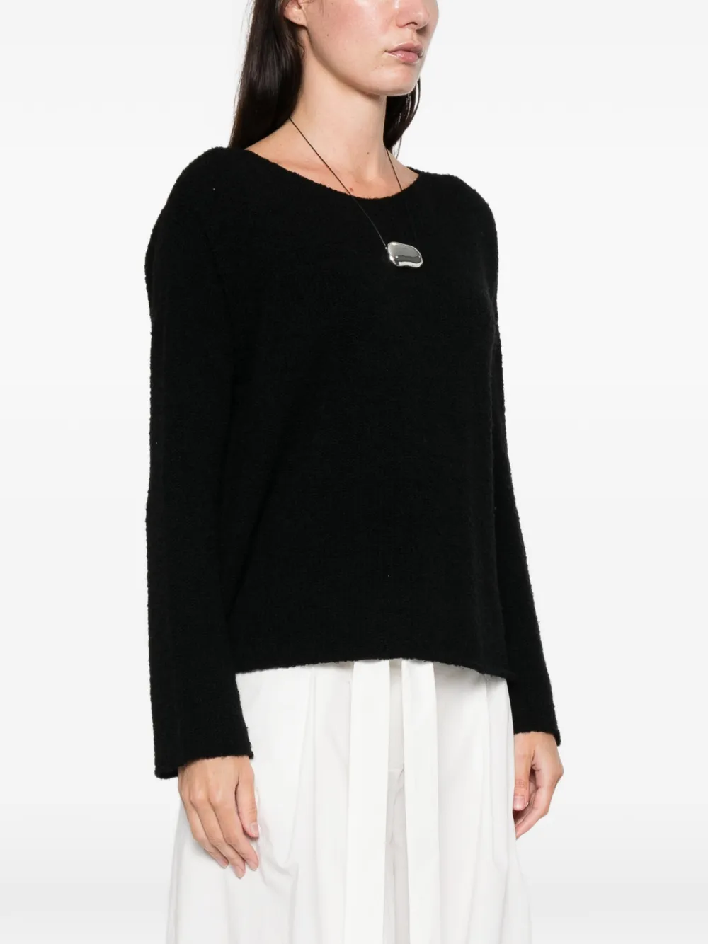 Roberto Collina Strickpullover Schwarz Damen