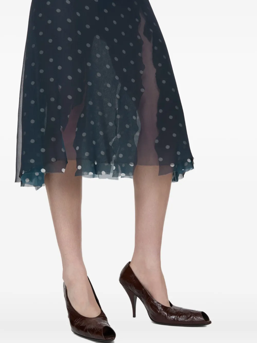Acne Studios Rock mit Polka-Dot-Print Navy Damen
