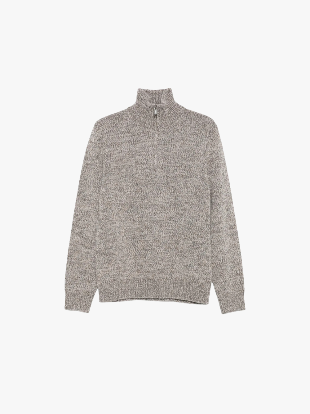 Barena High‑Neck Zip‑Front Sweater Grau Herren