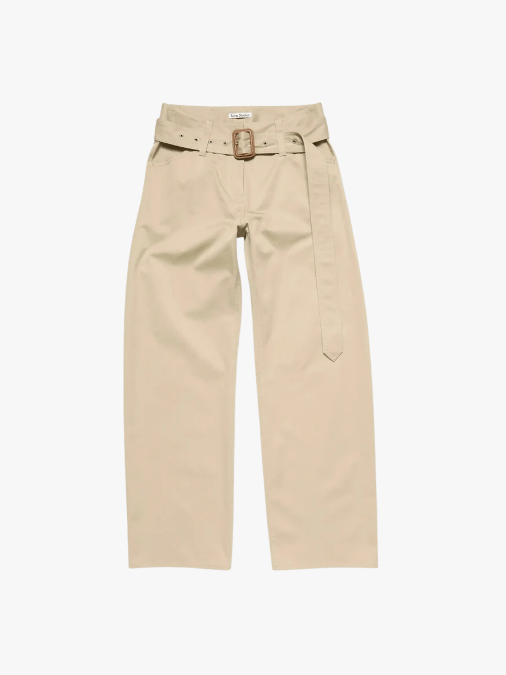 Acne Studios Twill Trousers with Belt Light Beige Women