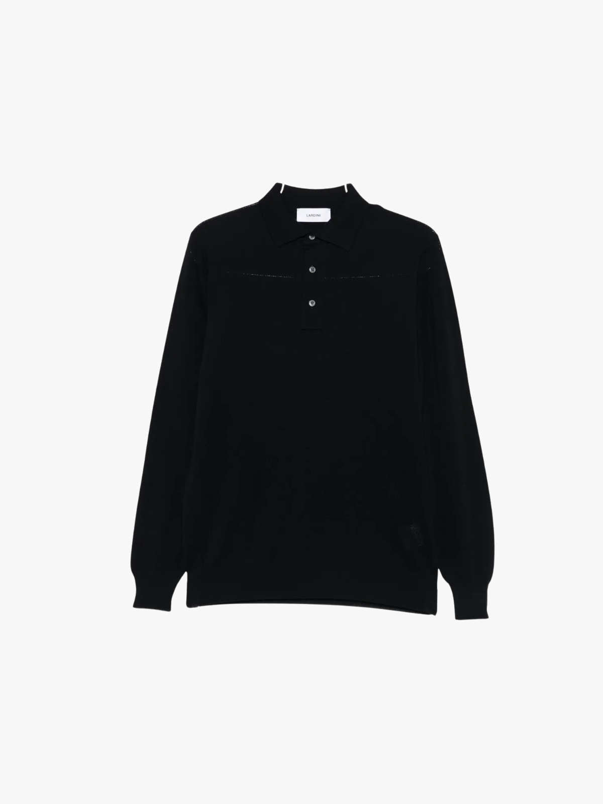Lardini geknöpfter Strickpullover Schwarz Herren