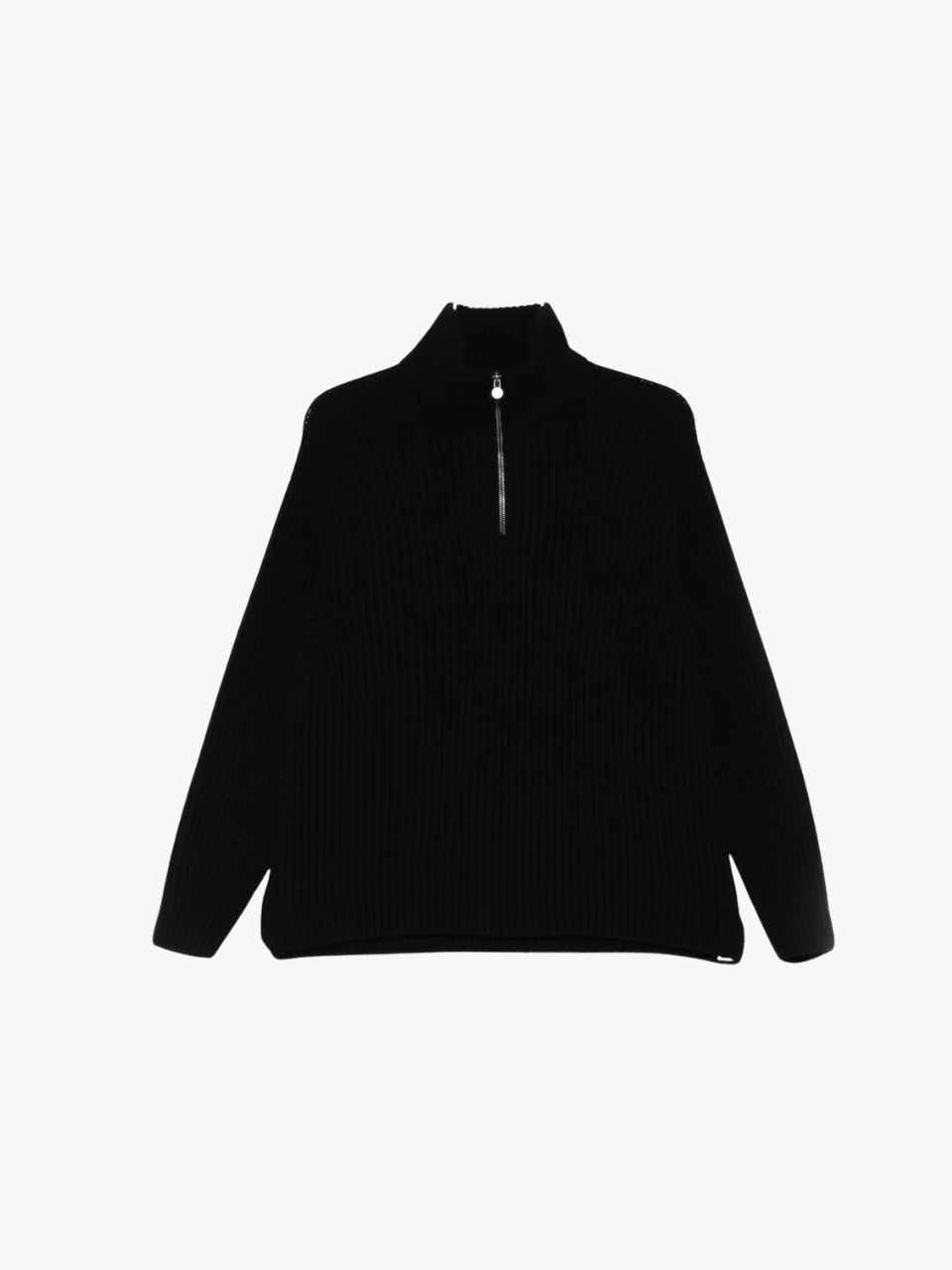 Iris von Arnim Pullover mit Reißverschluss und Trichterkragen Schwarz Damen