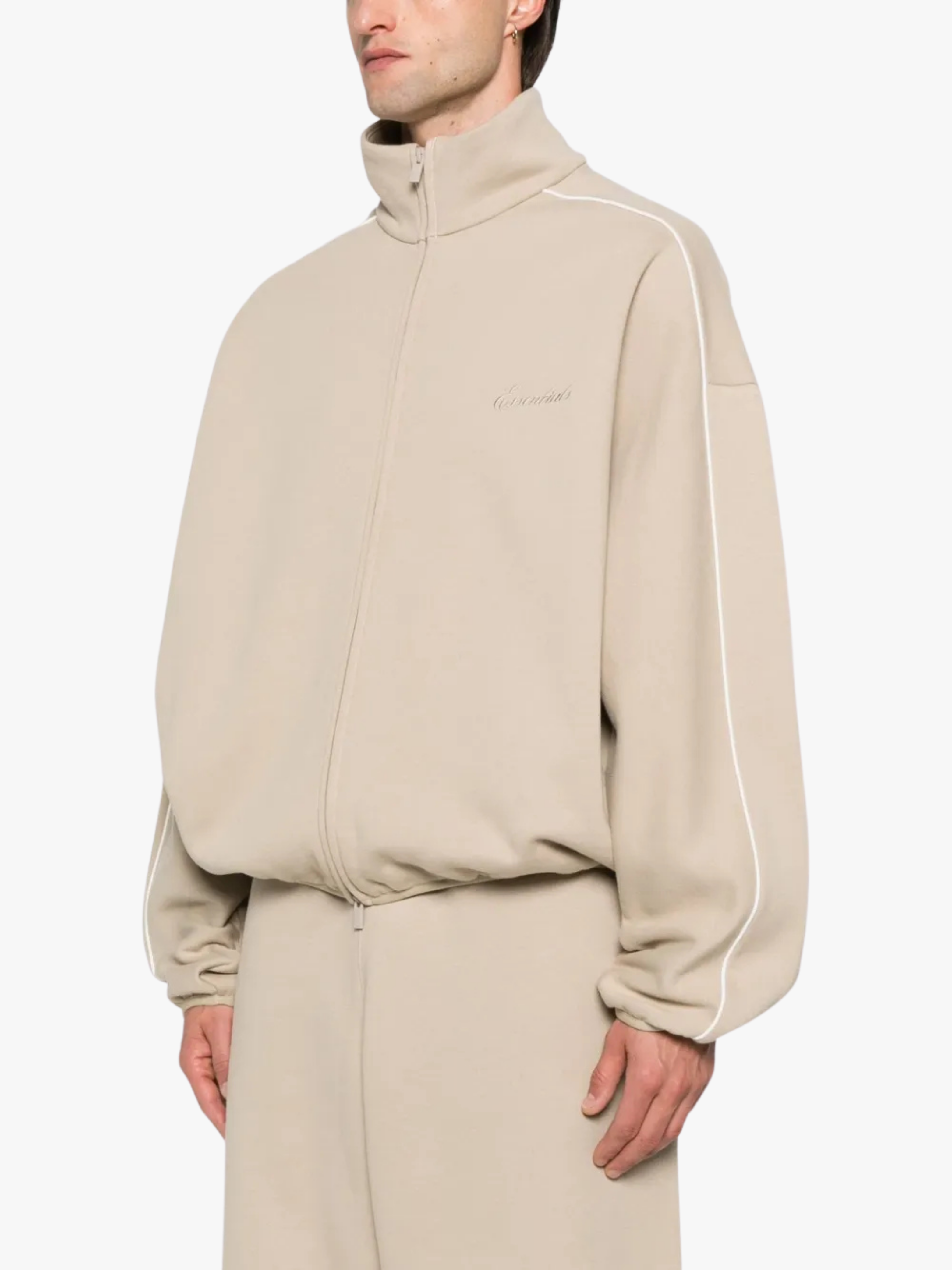 Fear of God Essentials Sweatshirt mit Reißverschluss Cloud-Weiß Herren