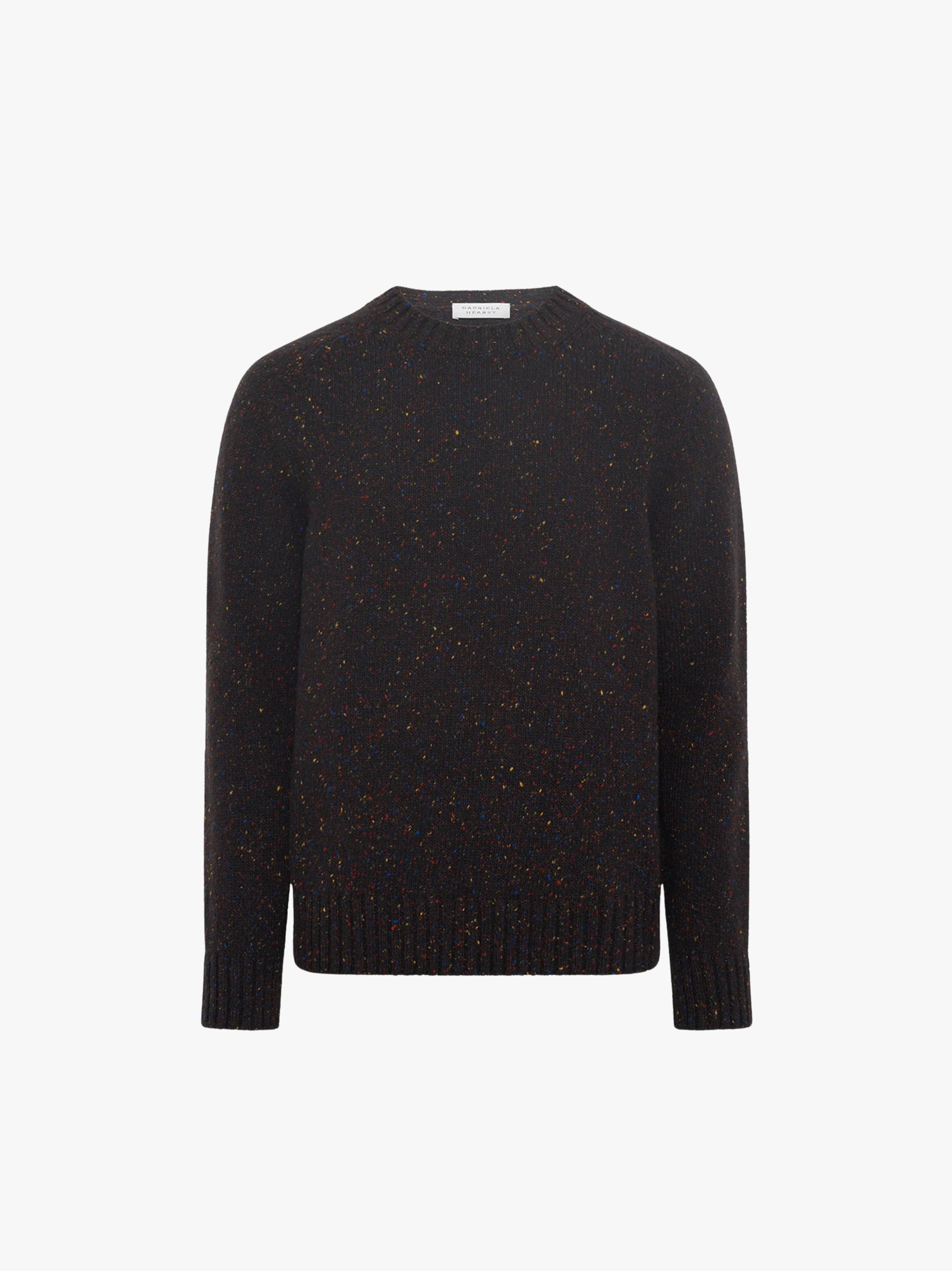 Gabriela Hearst Daniel Knit Sweater Charcoal Multi Speckle Cashmere Men Gabriela Hearst Daniel Knit Sweater Charcoal Multi Speckle Cashmere Men