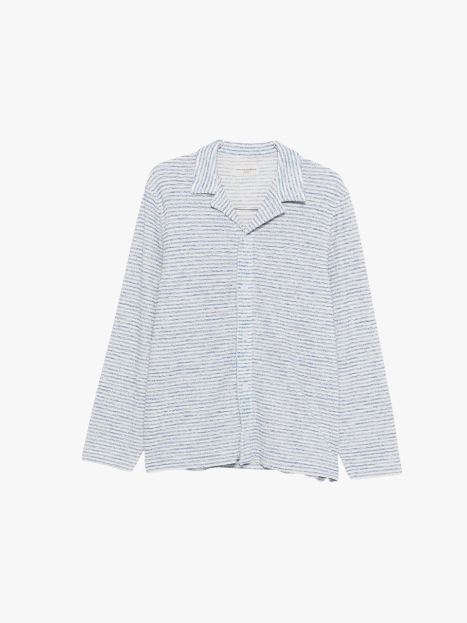 Officine Generale gestreiftes Langarmshirt Blau Weiß Herren