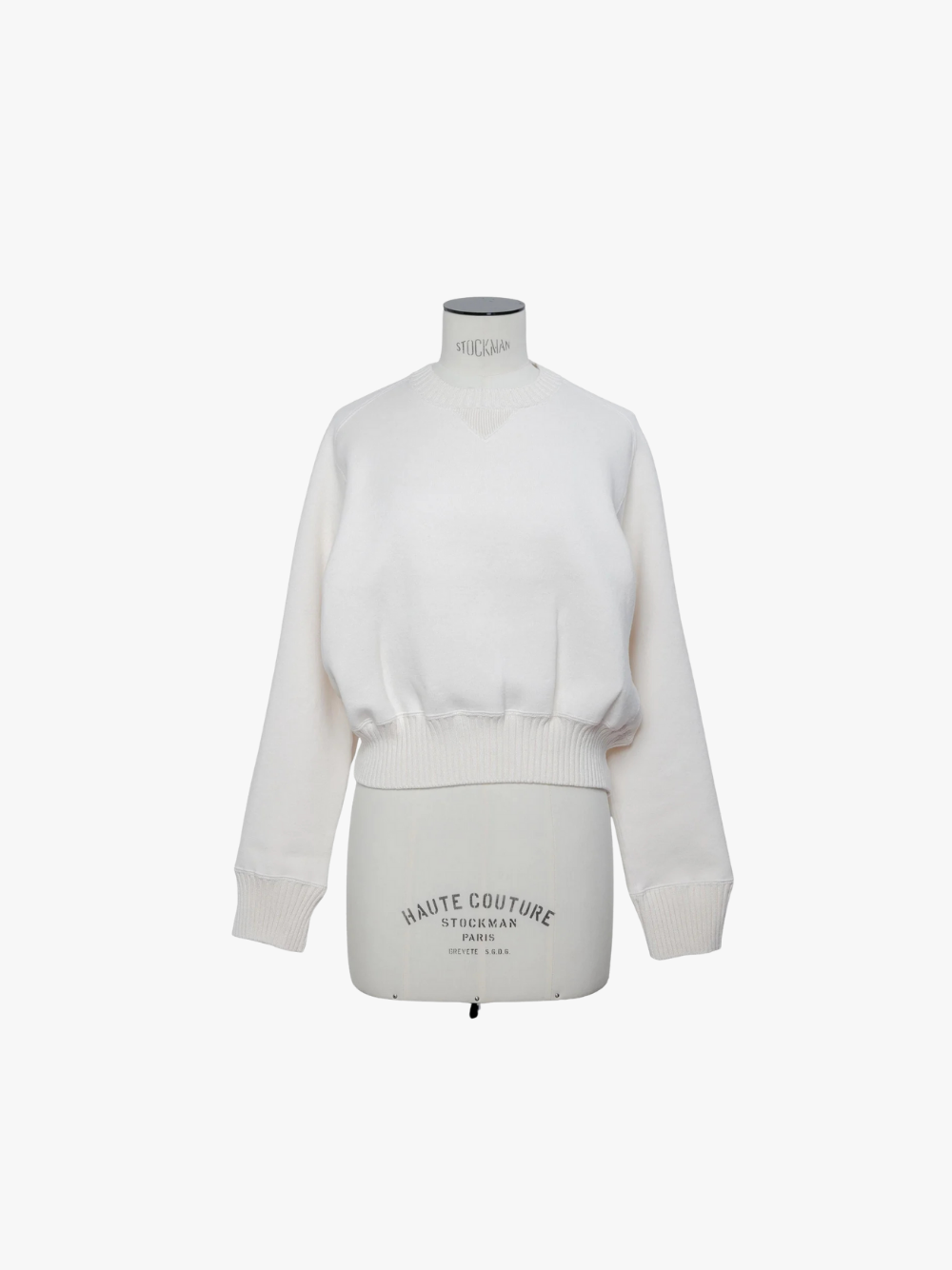 sacai Cotton Cashmere Knit Sweater Knitted Sweater Cotton Cashmere White Women