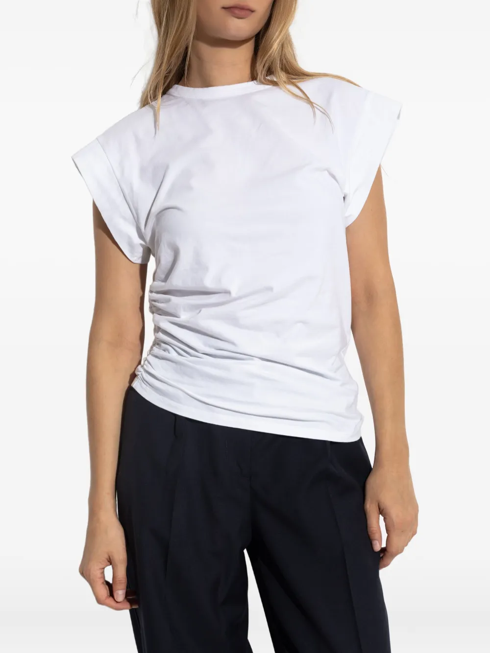 Officine Générale Inaya T-Shirt Baumwolljersey Weiß Damen