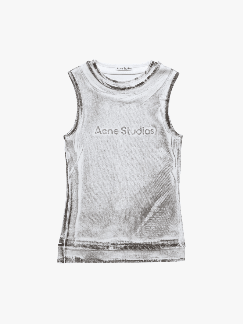 Acne Studios Logo Print Tank Top Grau Damen