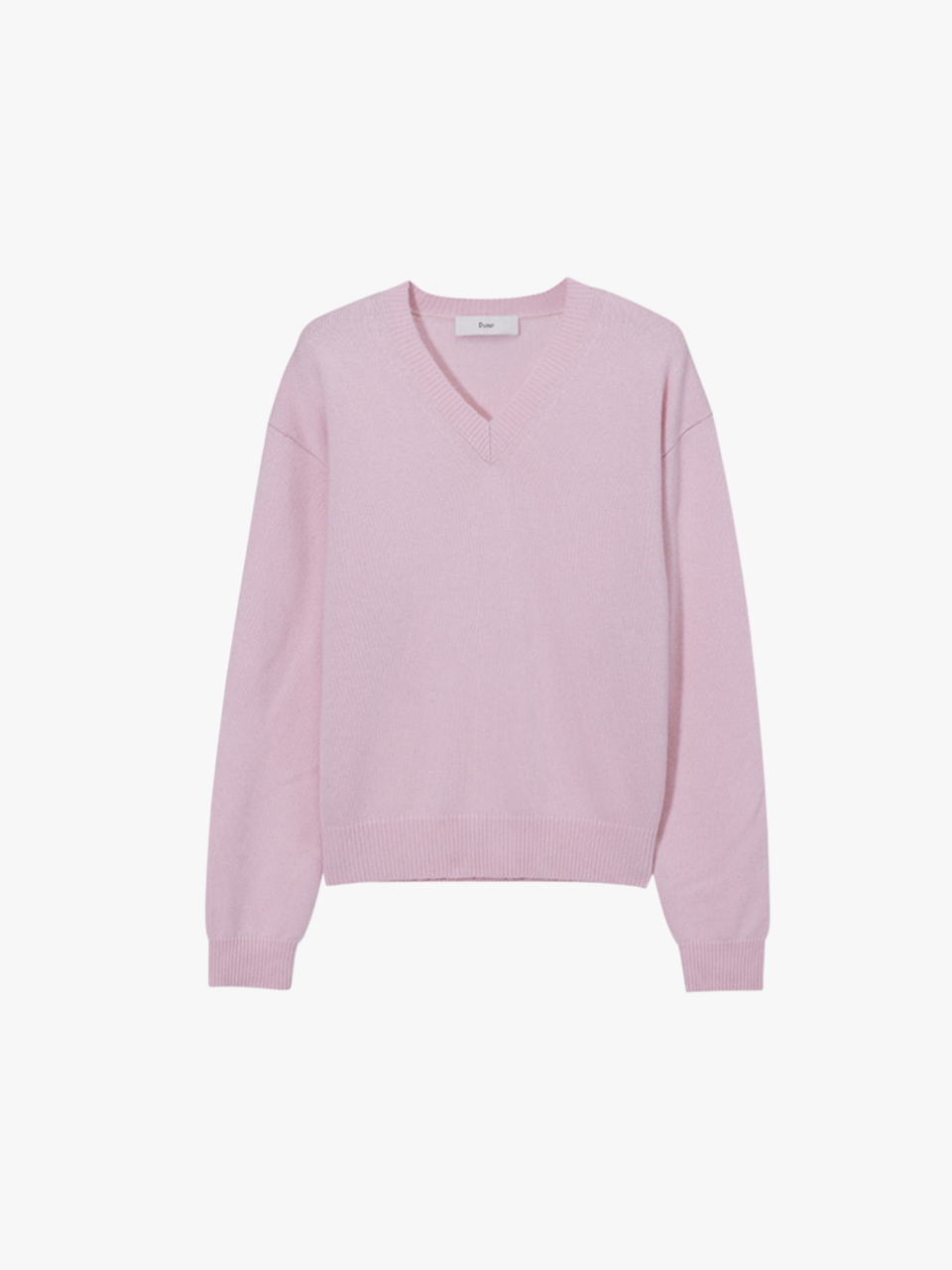 Dunst Kaschmirpullover mit V-Ausschnitt Pink
