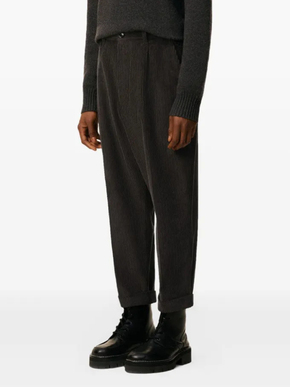 AMI Paris trousers with pleats, dark gray men