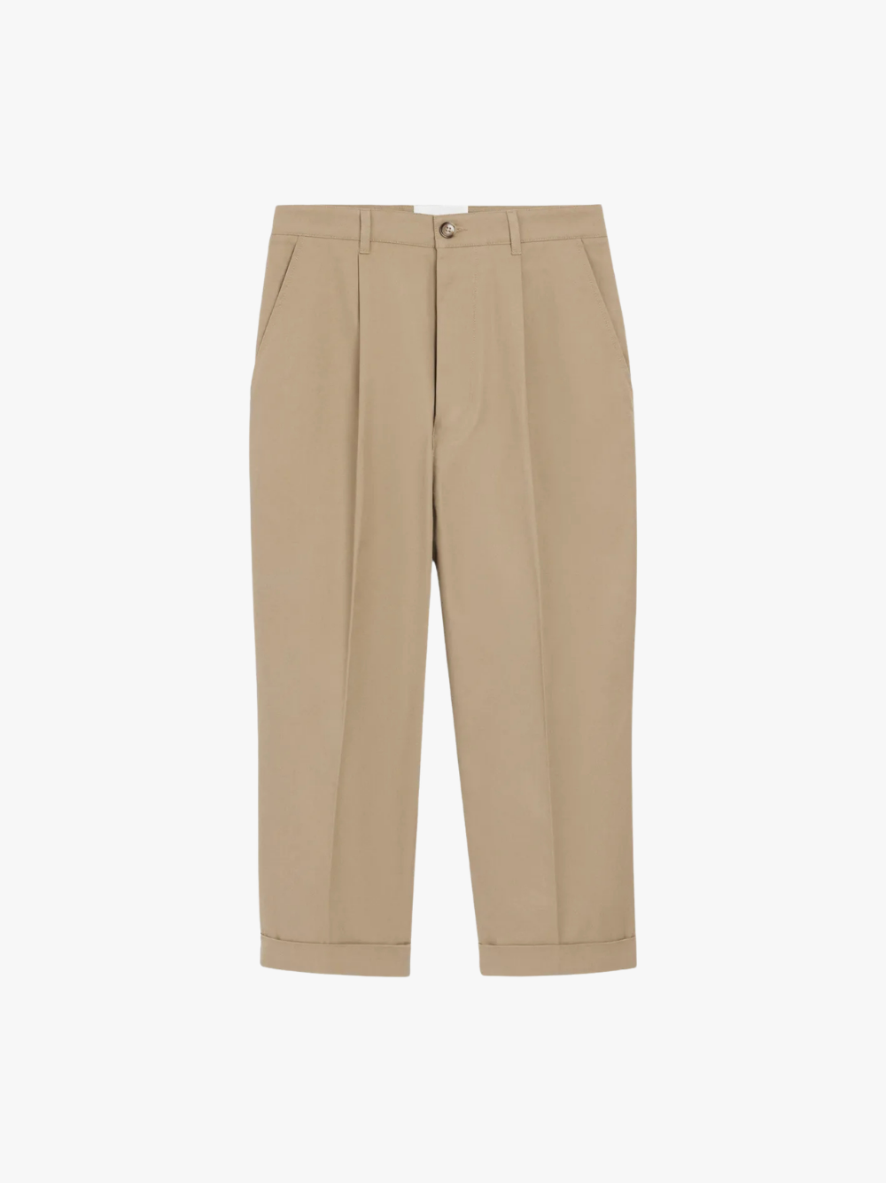 AMI Paris Pressed‑Crease Trousers Beige Herren