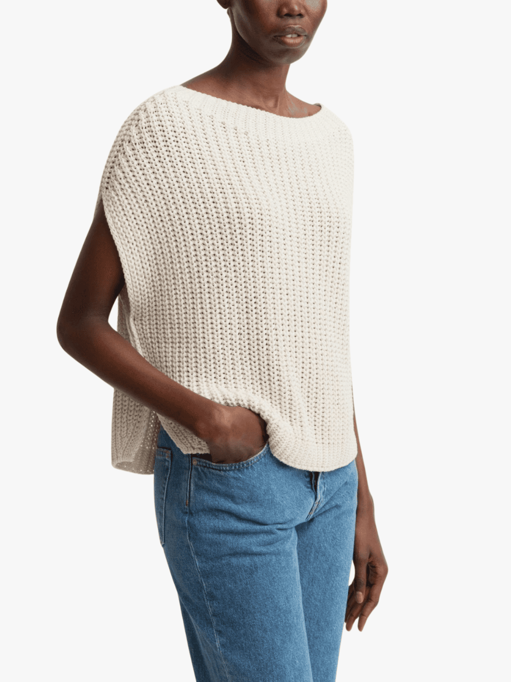 Iris von Arnim Seide-Leinen Pullover Avelin Off White Damen