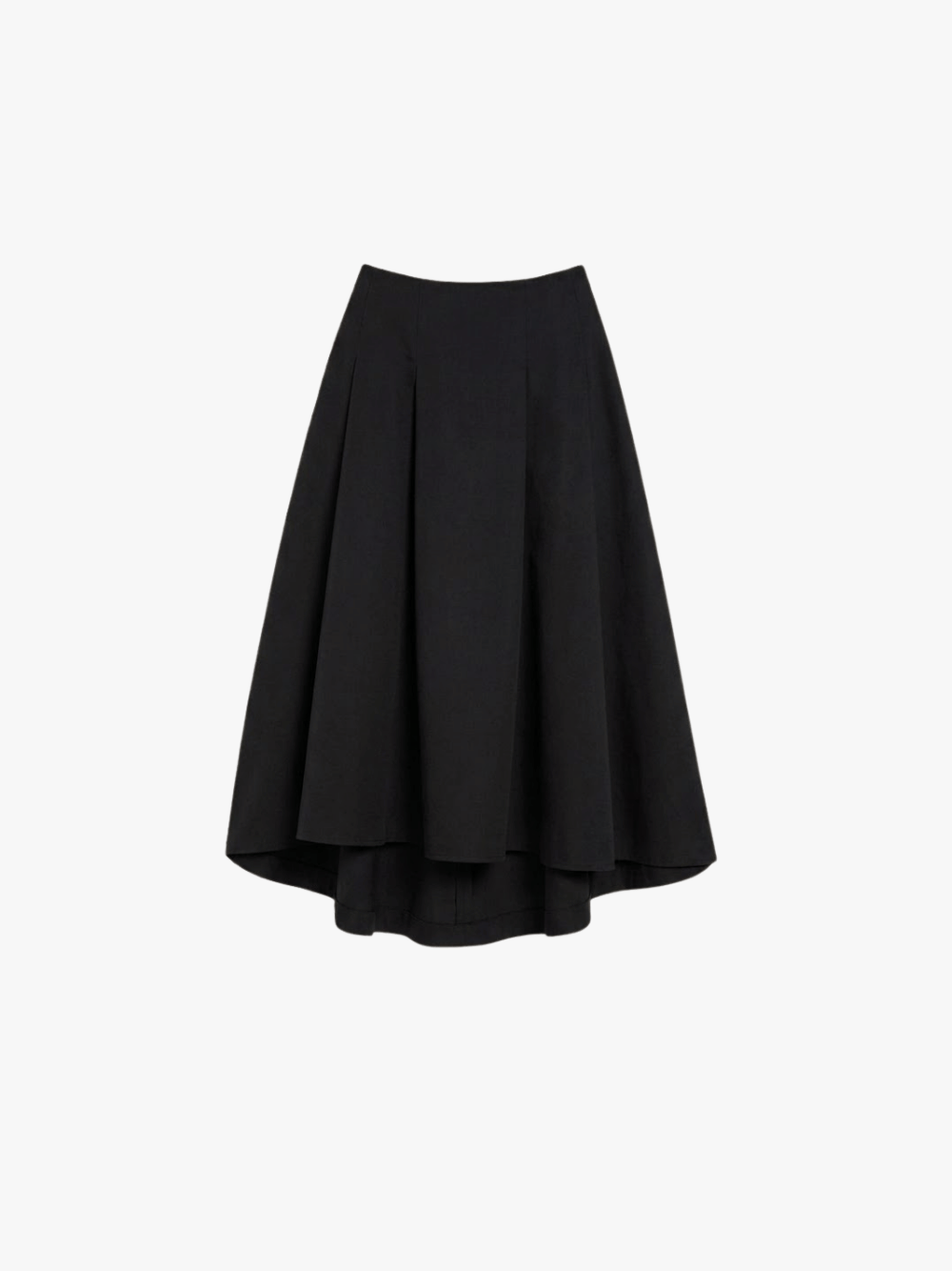 Ami Paris A-Line Skirt Wool Gabardine Black Women's