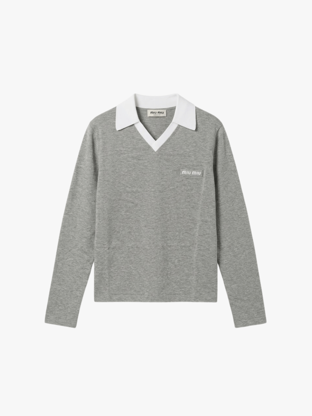 Miu Miu Baumwoll-Sweatshirt Grau Damen