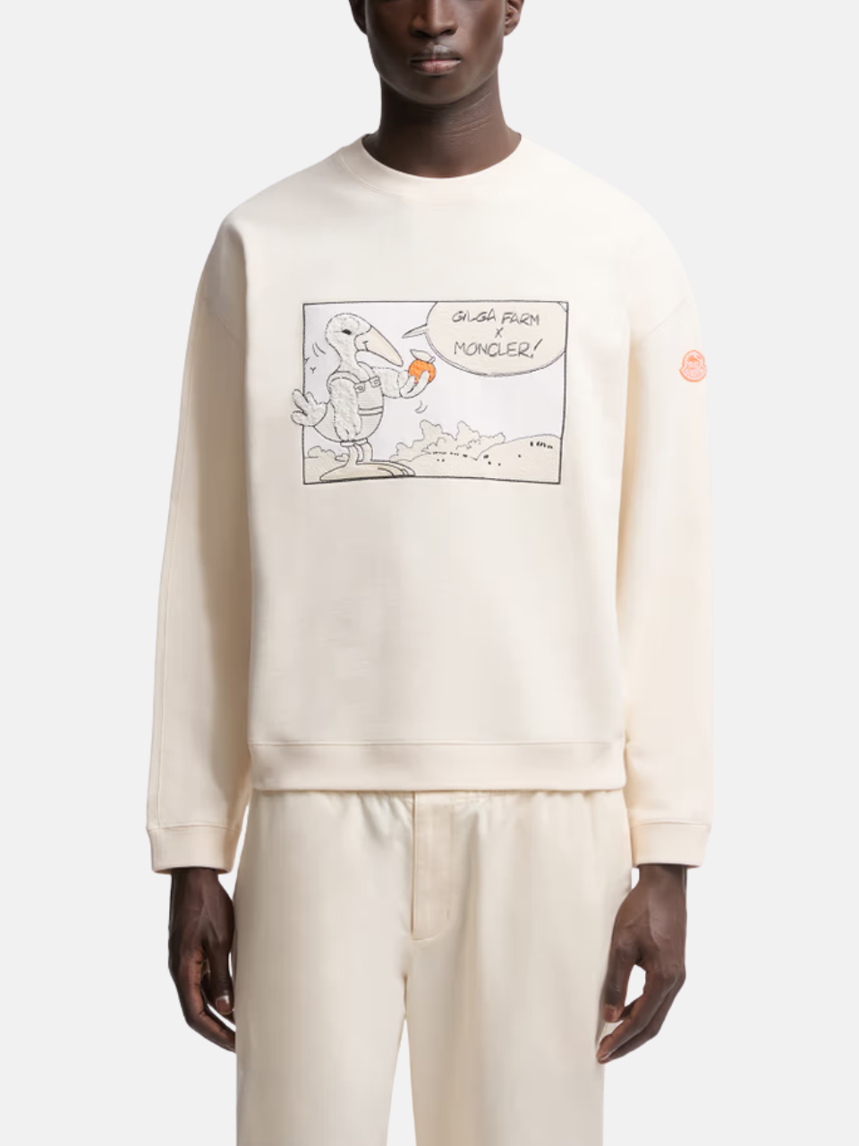 Moncler x Gilga Farm Designed by Donald Glover White Men's Cotton Sweatshirt