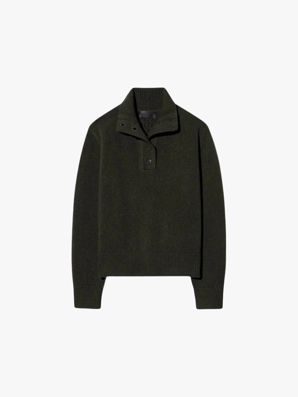 Nili Lotan Renata Kaschmirpullover Dunkelgrün Melange Damen