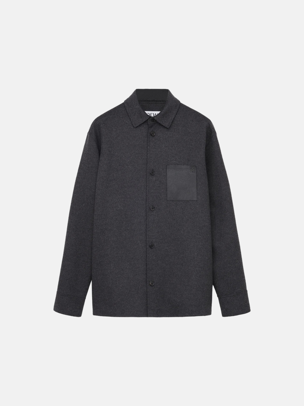 Loewe Overshirt aus Wolle und Kaschmir Grau Herren‑Overshirt