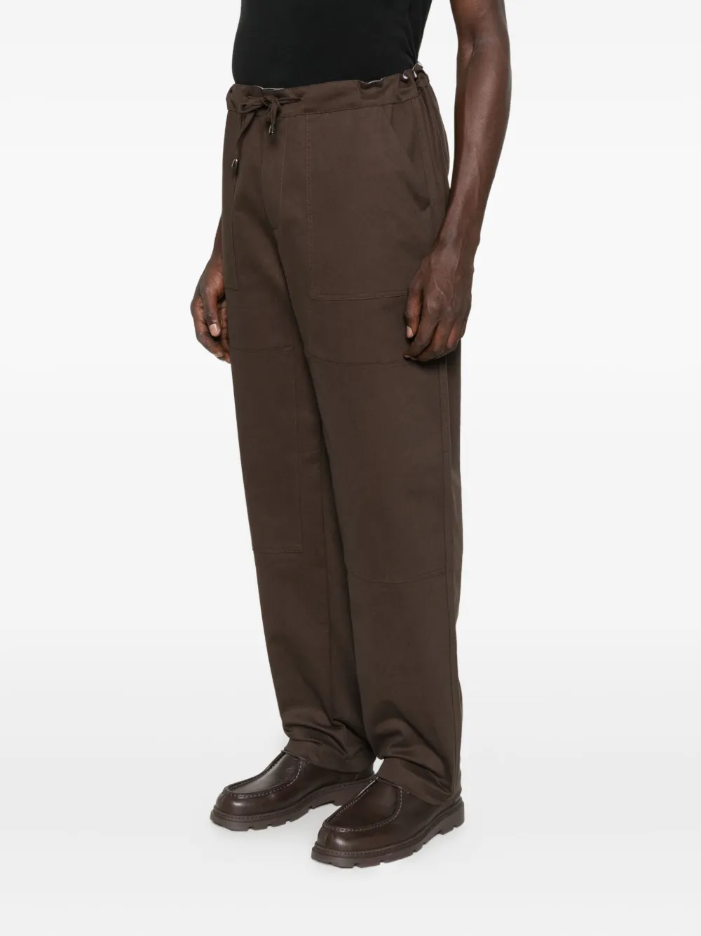 ROVI Lucca pants with drawstring, dark brown, men's ROVI Lucca pants with drawstring, dark brown, men's