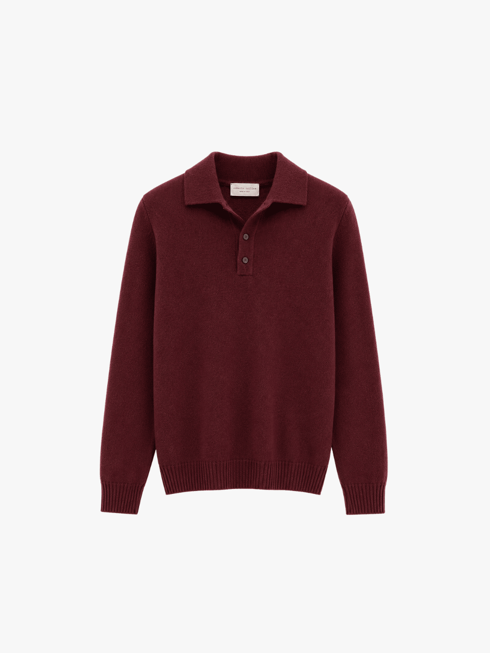 Roberto Collina Pullover mit Kragen Dunkelrot Herren