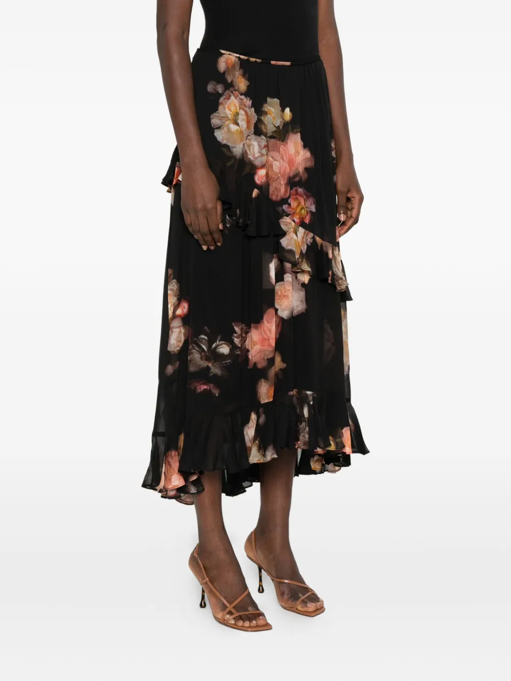 ZIMMERMANN Asymmetrischer Hypnotic Midirock Schwarz Damen