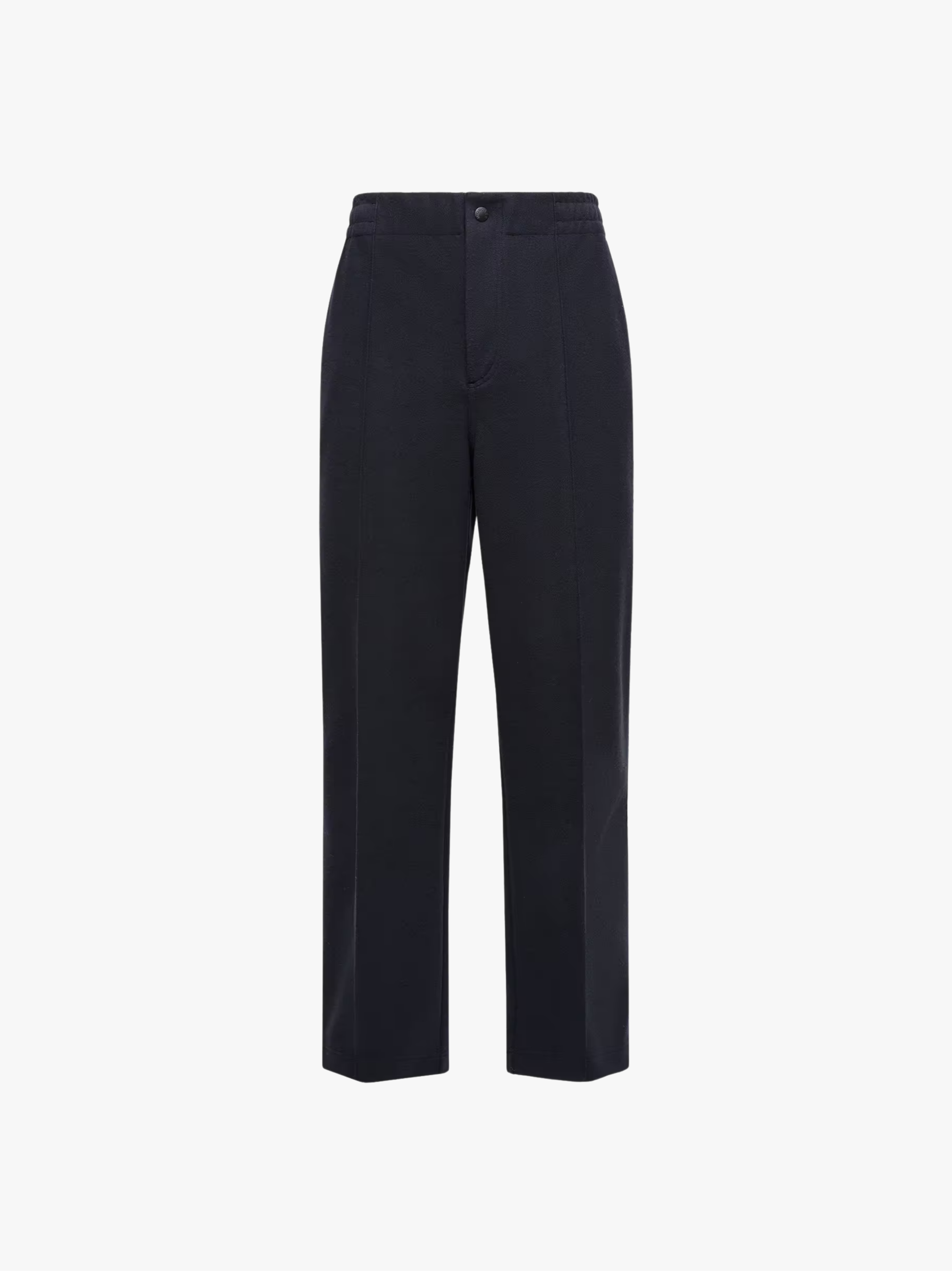 Moncler Men's Navy Blue Embossed Logo Cotton Joggers Moncler Men's Navy Blue Embossed Logo Cotton Joggers