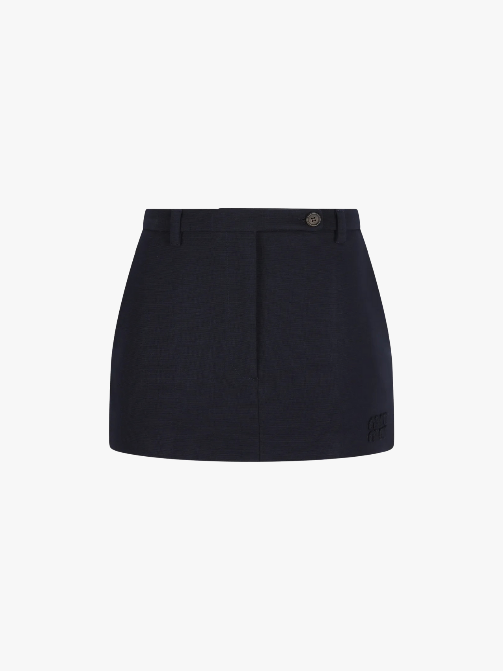 Miu Miu Mini Skirt with Button Detail Blue Women