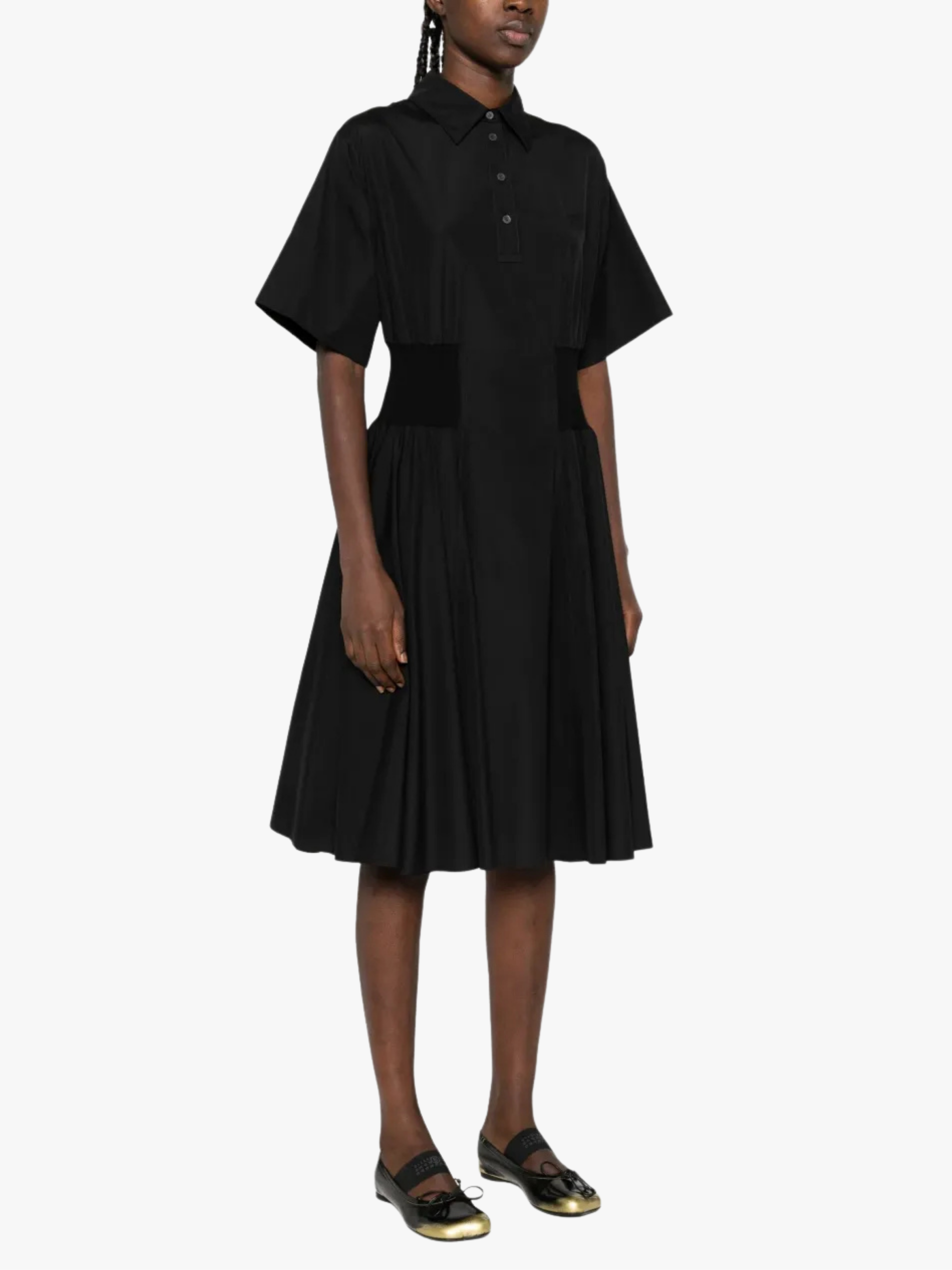 LOEWE Midikleid mit Polokragen Schwarz Damen