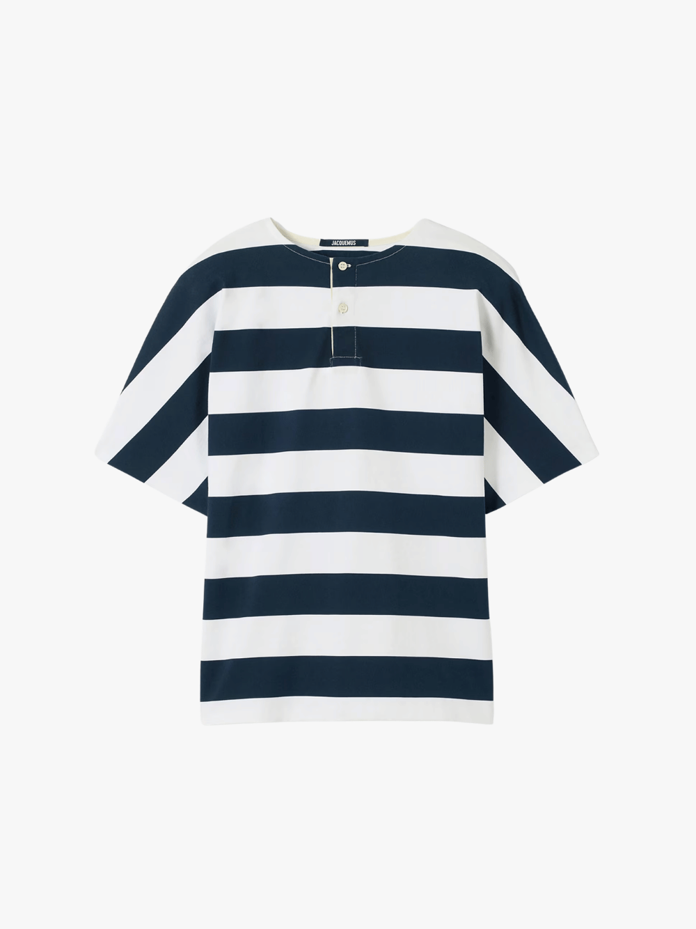Jacquemus Le T-Shirt Marinière Print Vertical Stripes Kurzarm T-Shirt Navy/Weiß Herren