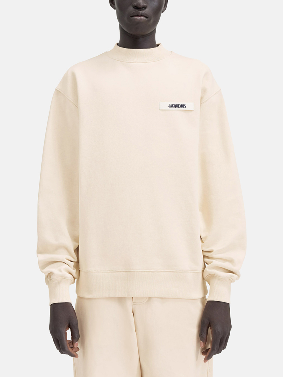 Jacquemus Das Gros Grain Sweatshirt Beige Herren