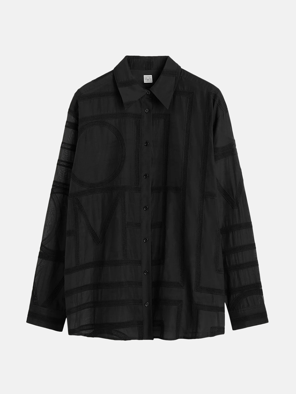 Toteme Klassisches Häkelshirt schwarz Damen