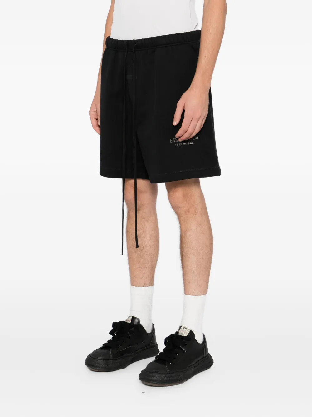 FEAR OF GOD ESSENTIALS Shorts mit Logo-Applikation Schwarz Herren