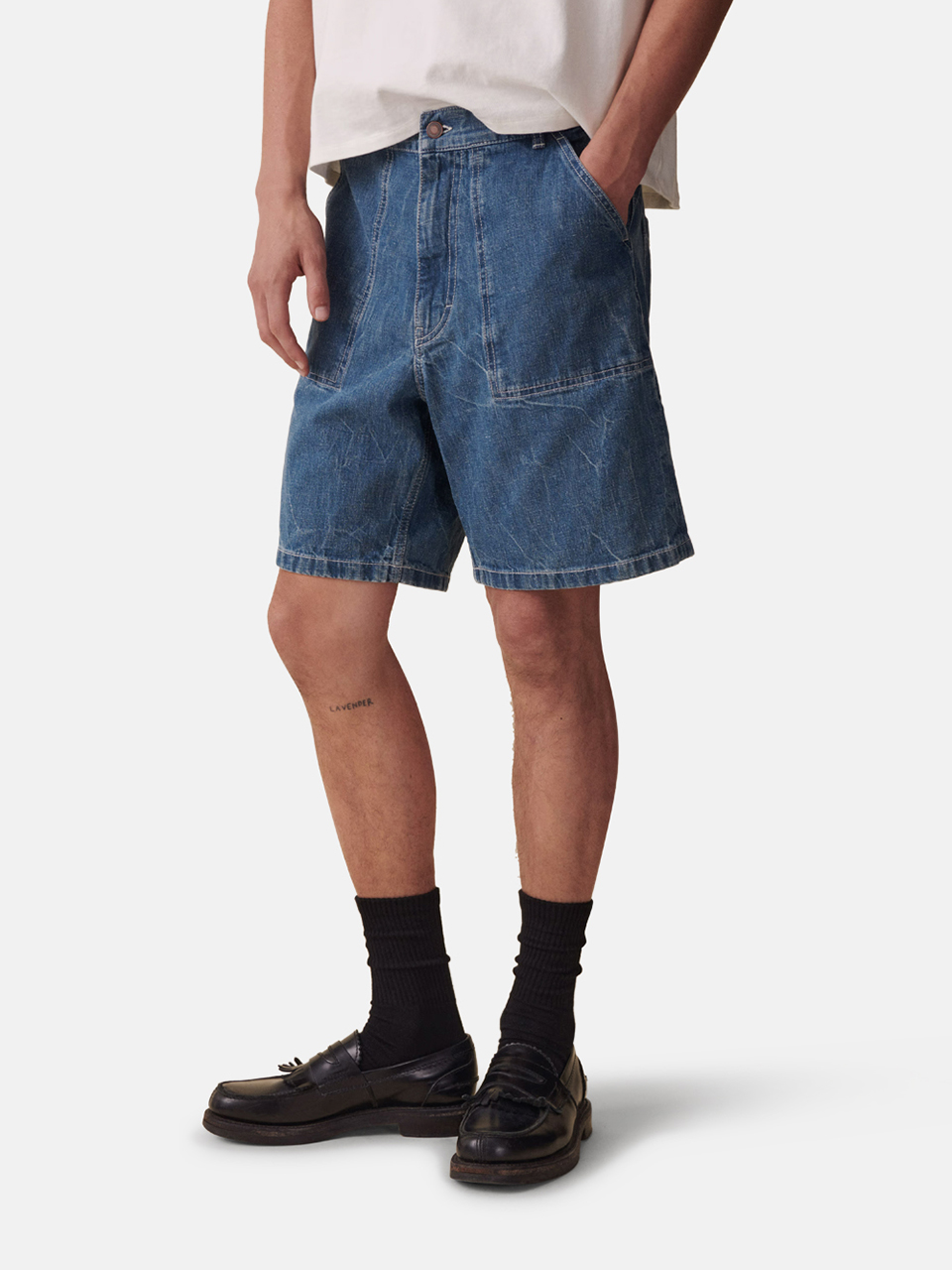 Genua Worker Chino Shorts Blau Herren