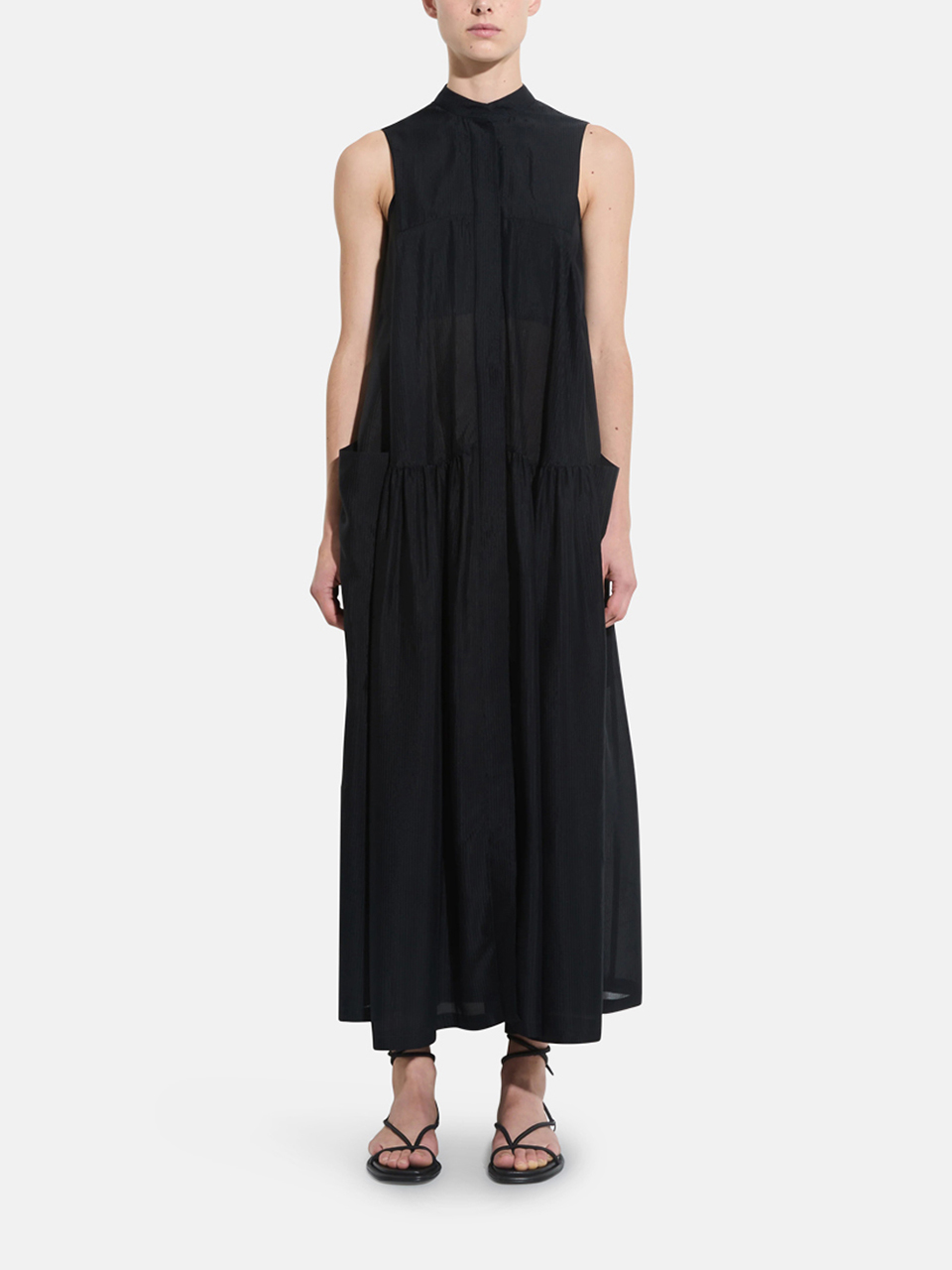 Christian Wijnants Ärmelloses Volumen-Kleid Schwarz Damen