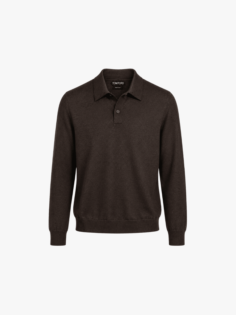 Tom Ford feiner Kaschmir Seide Polo-Sweatshirt Braun Herren