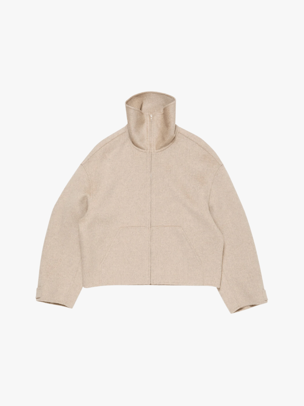 Acne Studios Wool Zip Jacket Oatmeal Melange Women