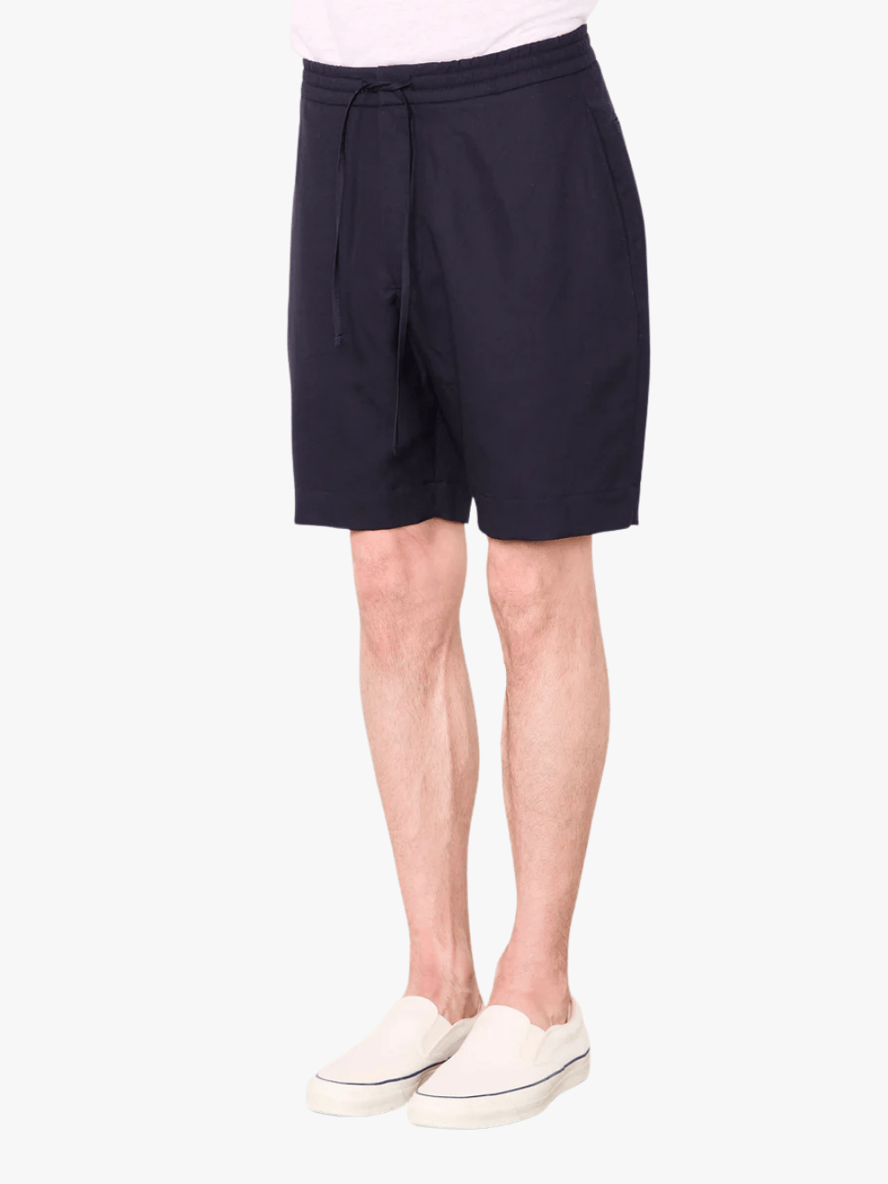 Officine Générale Phil Short Italian Lyocell Cotton Linen Navy Ink Herren‑Shorts