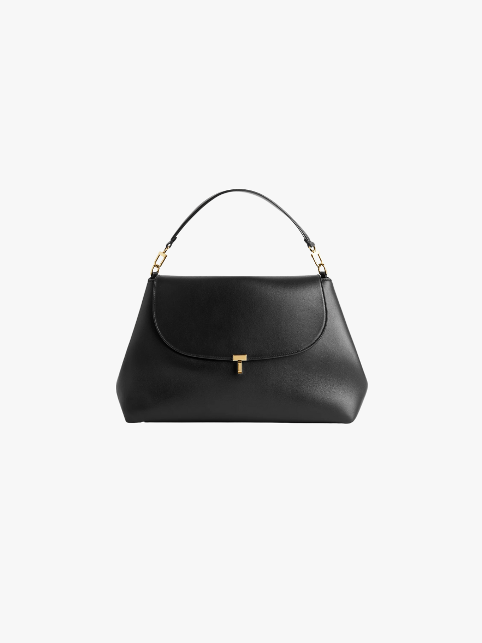 Toteme T-Lock Leather Satchel Tasche Schwarz Damen