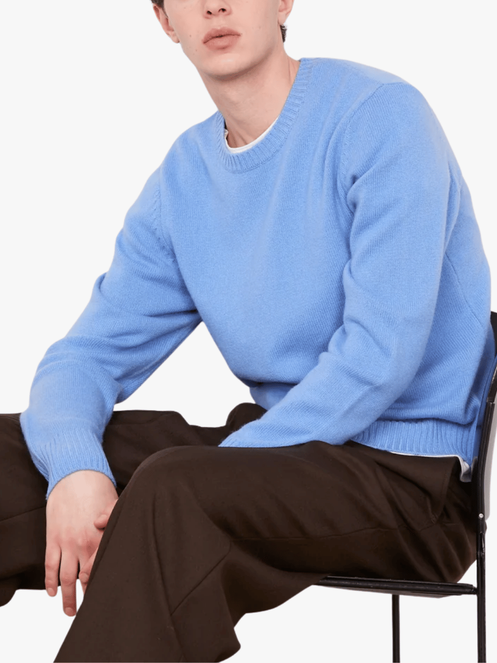Officine Generale Mycrew Jumper Light Blue Men's