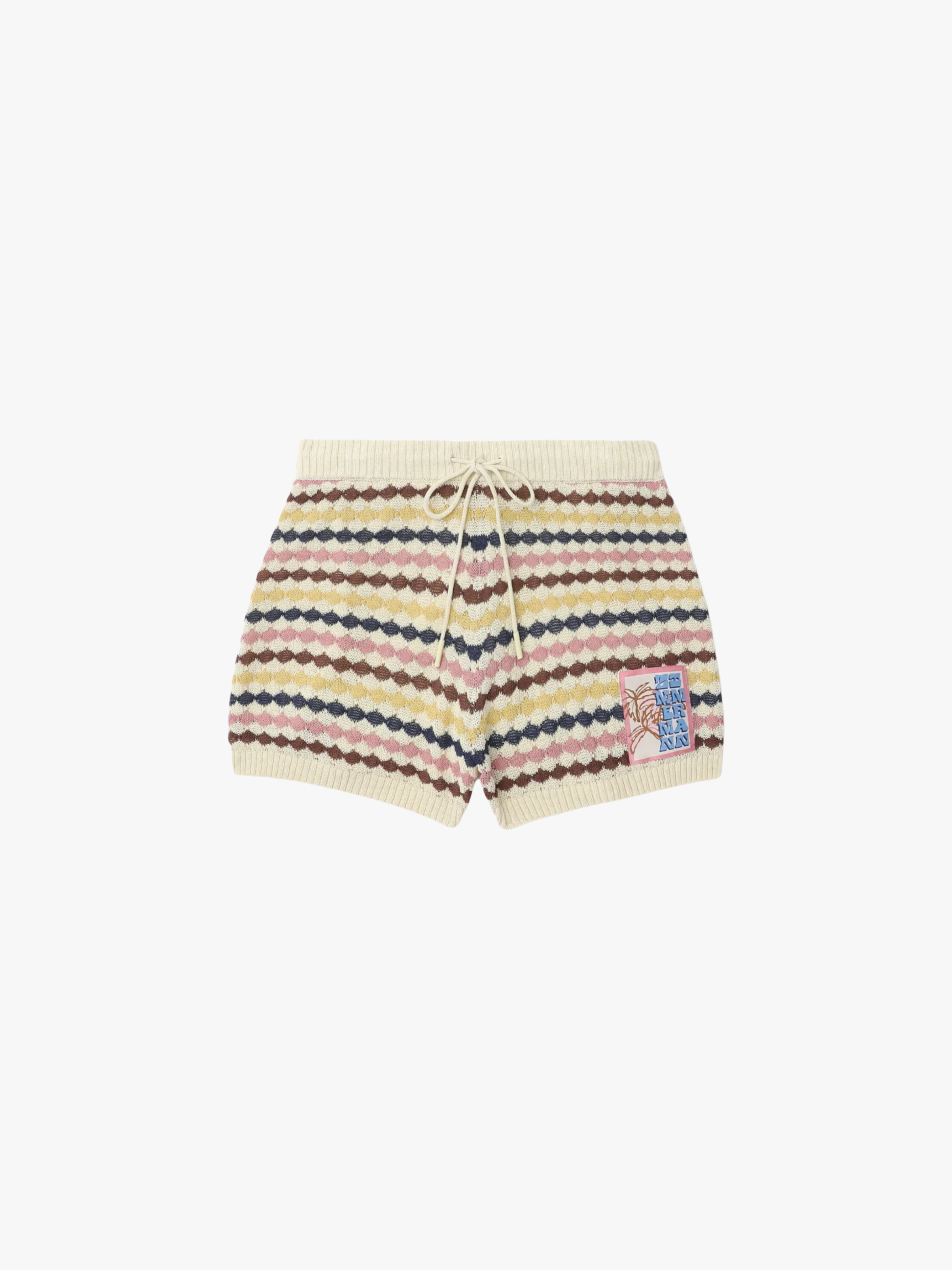 Zimmermann Strickshorts Mehrfarbig mit Kordelzug Damen
