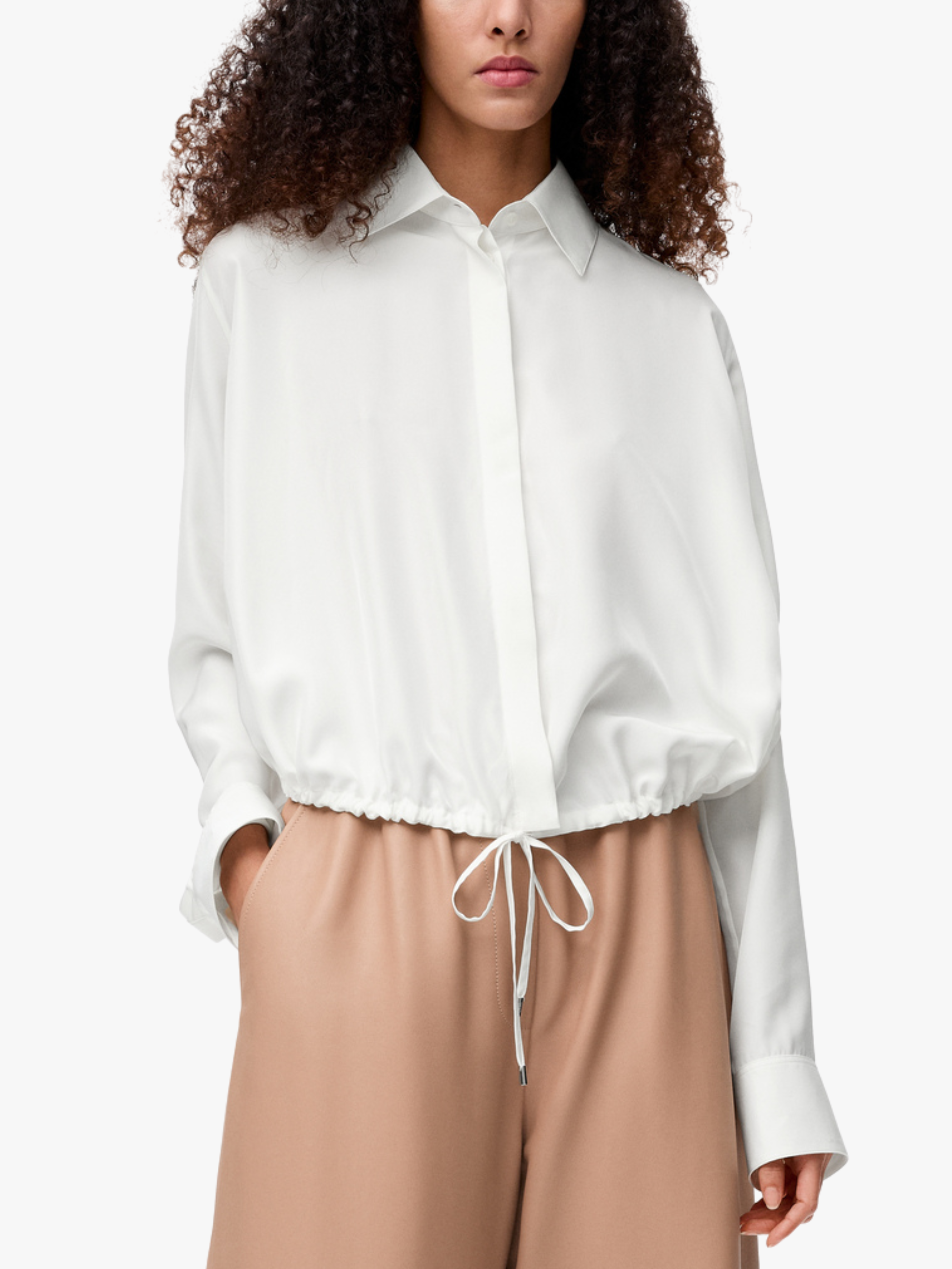 Loewe Hemd mit Kette aus Seide Weiß Damen