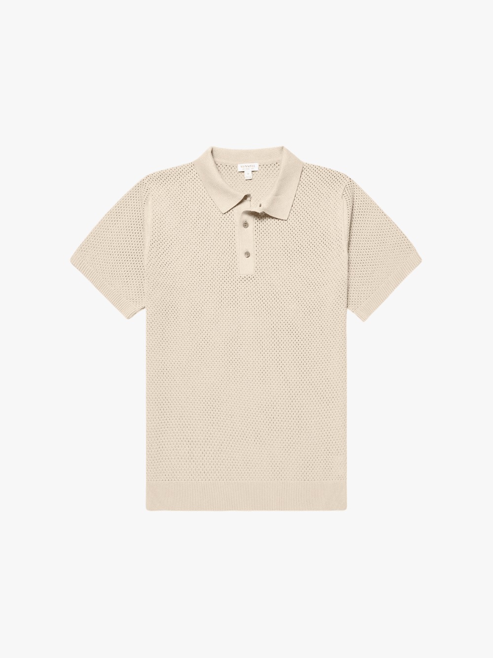 Sunspel Strick‑Polohemd Beige Herren